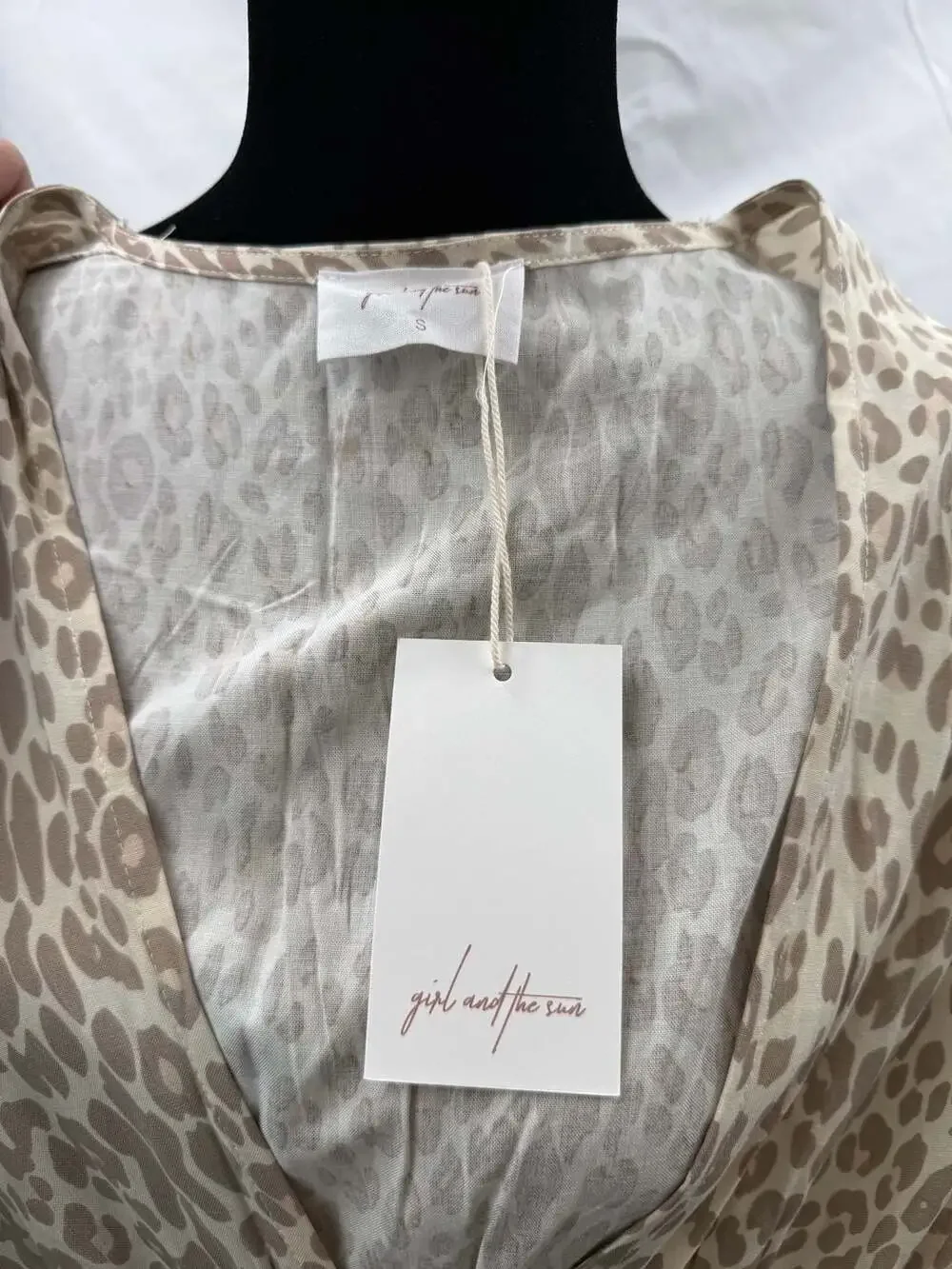 Girl and the Sun Verity Maxi Dress in Muted Leopard NWT size S - Picture 2 of 6